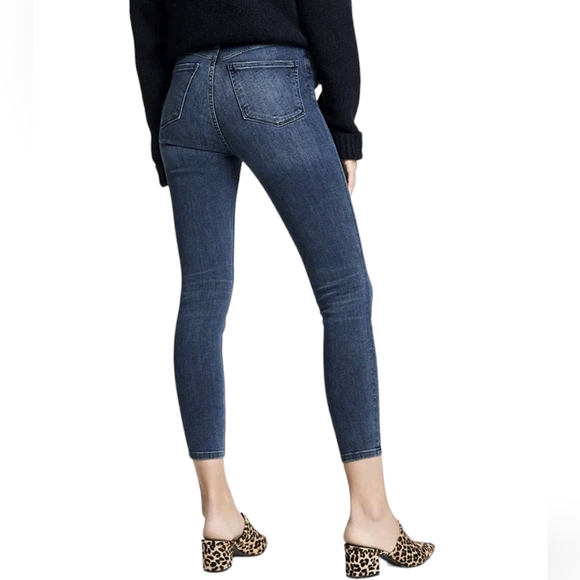 DL1961 Chrissy Ultra High Rise Instasculpt Skinny Ankle Jean Distressed 26 - Picture 6 of 11